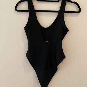 Forever 21 metallic black bodysuit